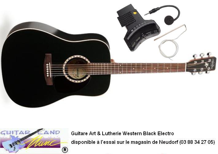 Guitare Art & Lutherie Western Noir Electro